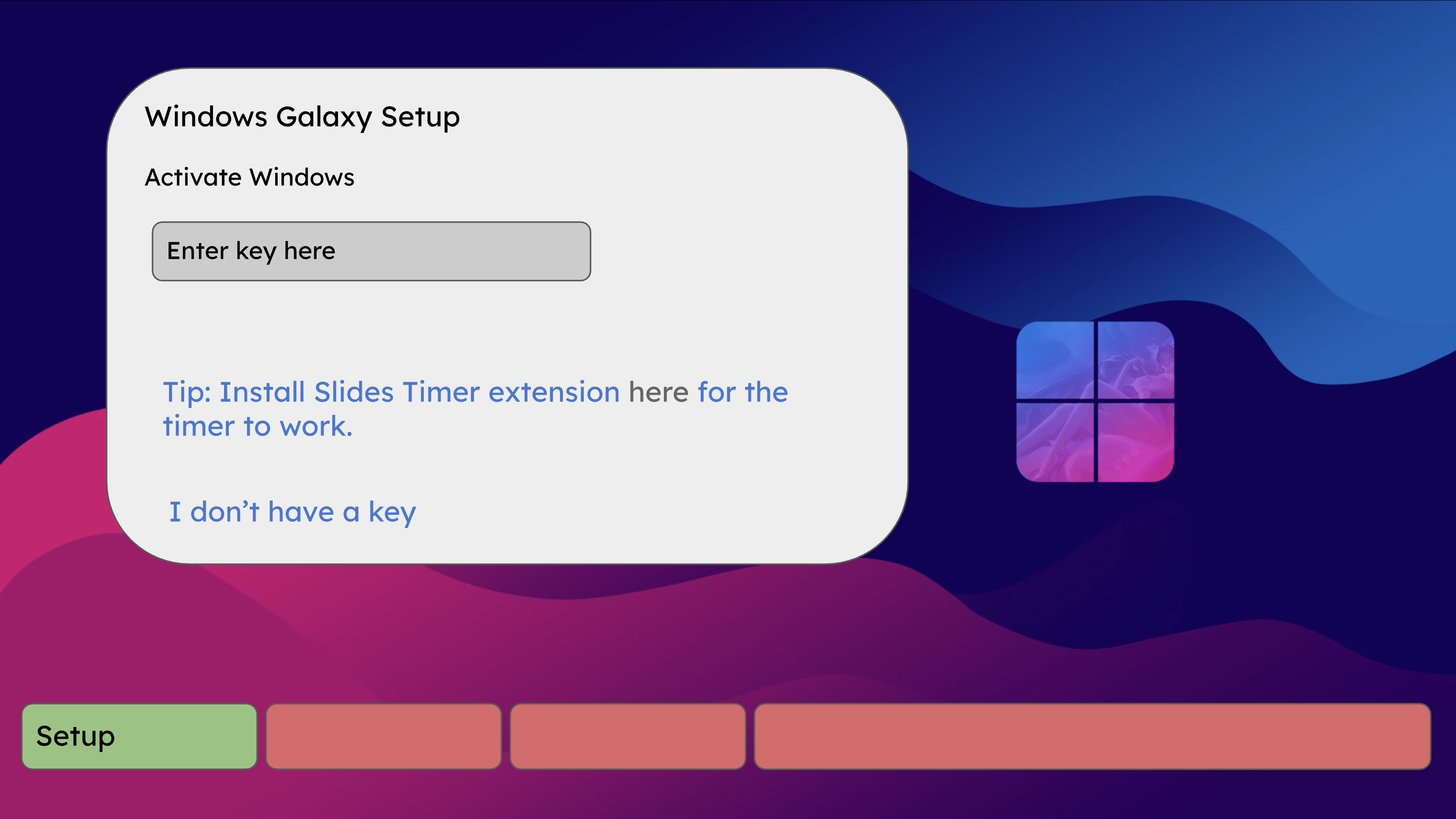 Windows Galaxy setup image